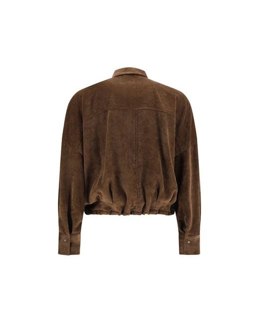 Brunello Cucinelli Brown Corduroy Shirt Sigaro