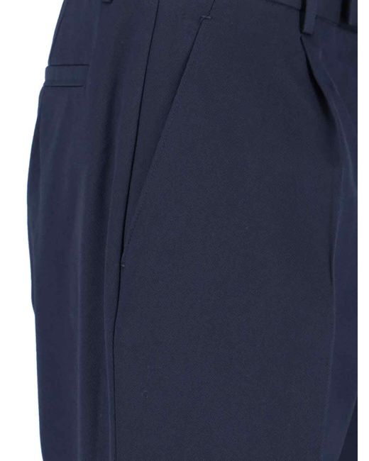 Zegna Blue Tailored Trousers for men