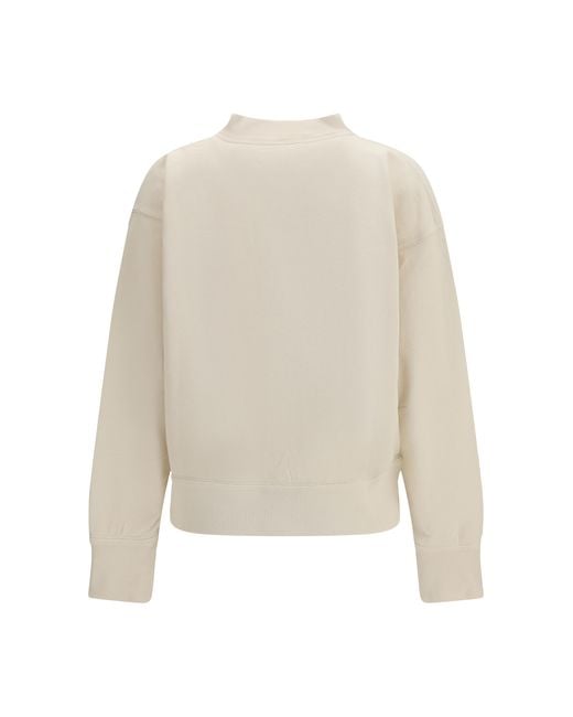 Isabel Marant Pink Sweatshirt Moby Ecru- Cotton Sweatshirts