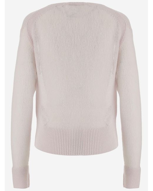 Sa Su Phi White Cashmere Crew Neck Sweater