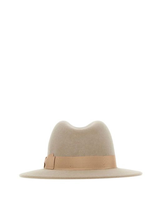 Borsalino Natural Cappuccino Velour Hat for men