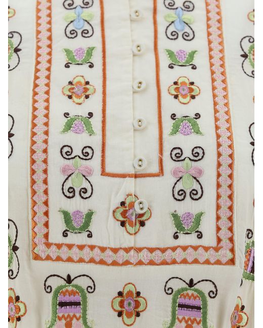 ALÉMAIS Multicolor Lovella Embroidered Cotton Mini Dress