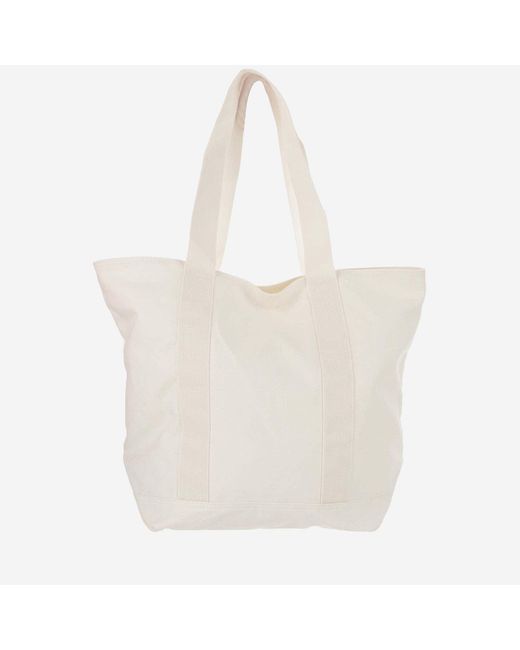 Carhartt White Canvas Tote Bag With Logo for men