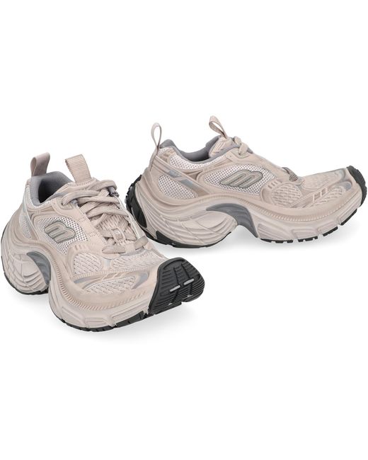 Balenciaga White Fabric Low-Top Sneakers Upper: Polyurethane Trainers