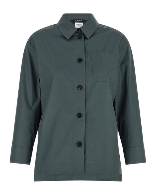 Max Mara Green Cotton Blouse