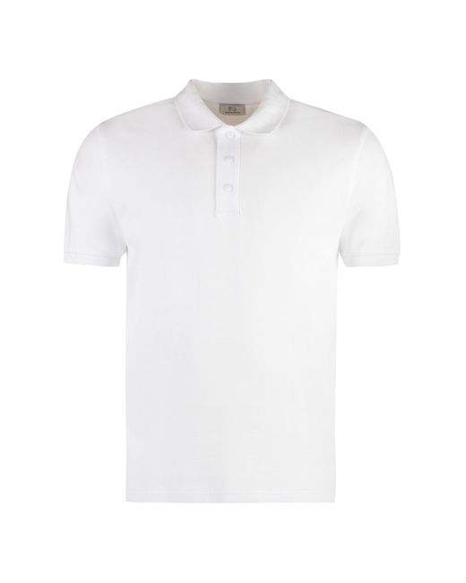 Woolrich White Cotton-Piqué Polo Shirt for men