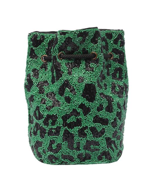 Essentiel Antwerp Leopard Motif Mini Bag in Green | Lyst