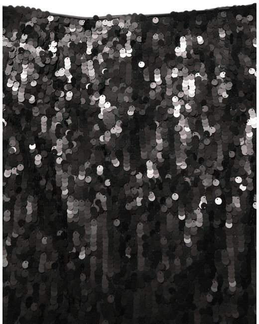 Dolce & Gabbana Black Sequin High Waist Pencil Midi Skirt