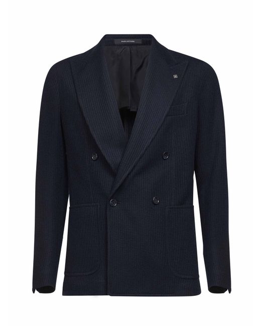 Tagliatore Blue Barré Jersey Double-Breasted Balzer for men