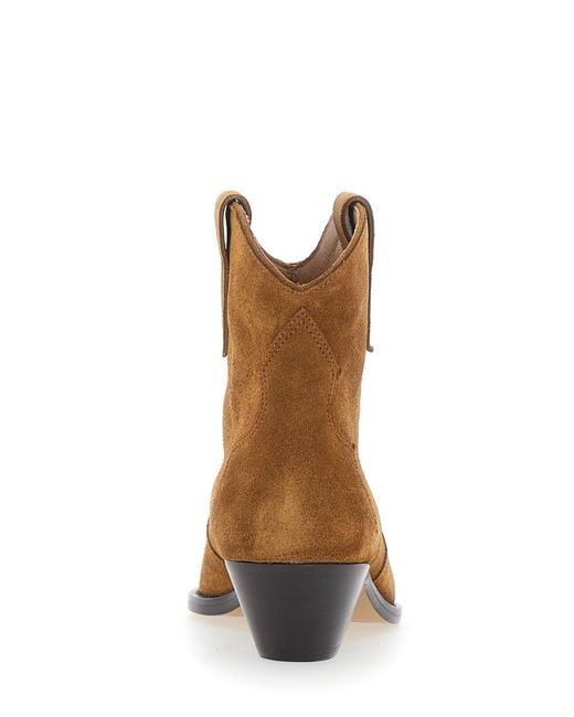 Isabel Marant Brown Ankle Boots Dewina Suede