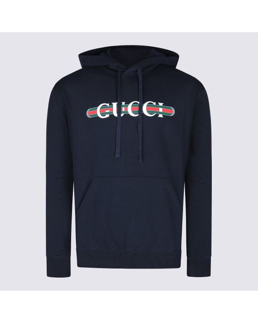 Gucci Blue Cotton Sweatshirt for men