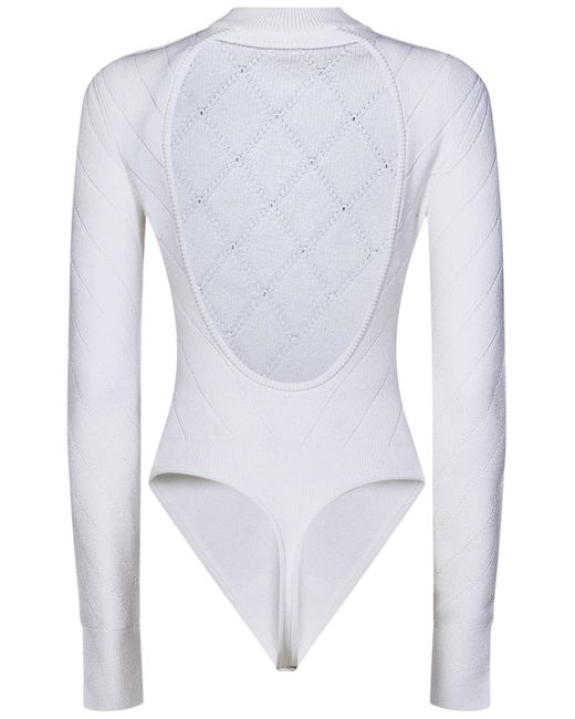 Balmain White Paris Bodysuit
