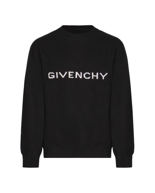 Givenchy Black Wool Crew-neck Sweater for men