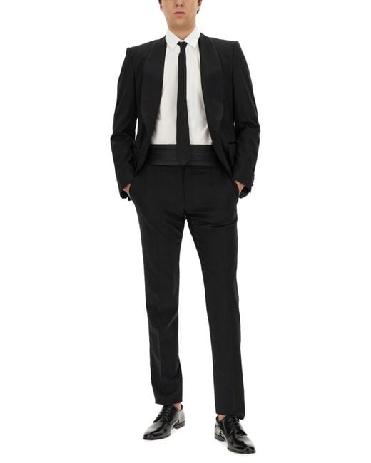 Dolce & Gabbana Black Tailored Jacket Virgin Wool for men