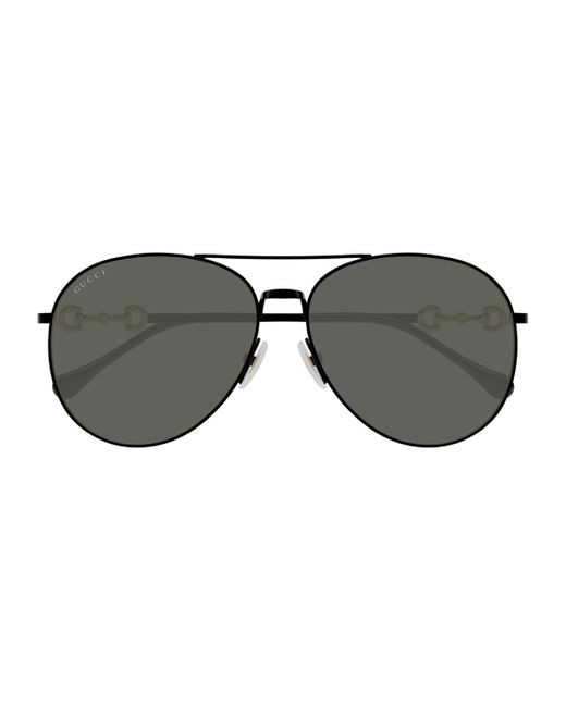 Gucci Gray Gucci Gg1698S Linea Horsebit 001 Sunglasses