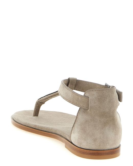 Brunello Cucinelli Natural 'Precious Strap' Sandals
