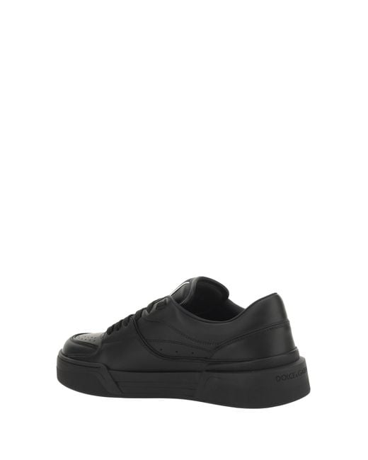 Dolce & Gabbana Black Leather Sneakers for men