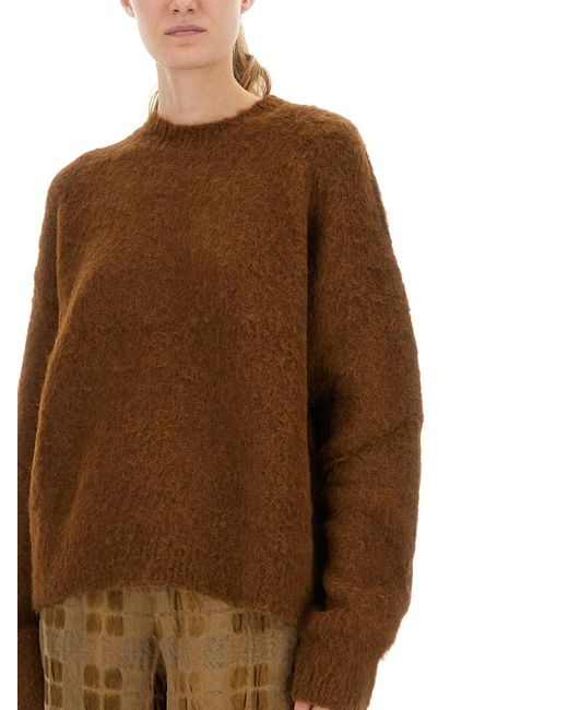 Uma Wang Brown Wool Blend Sweater Alpaca Jumpers