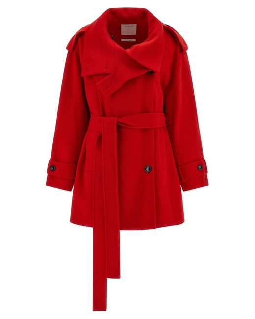 Sportmax Red Trench Coat