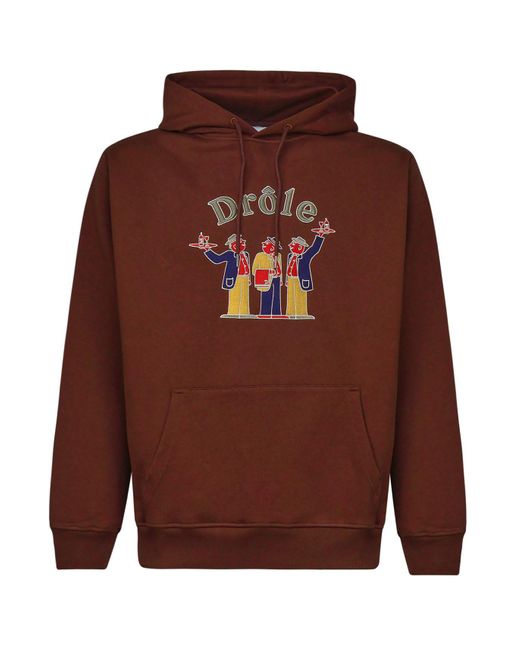 Drole de Monsieur Brown Le Hoodie Crillon for men