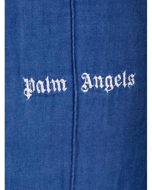 Palm Angels Blue Chambray Track Pants