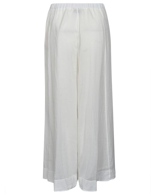 Forte Forte White Buttoned Oversized Trousers