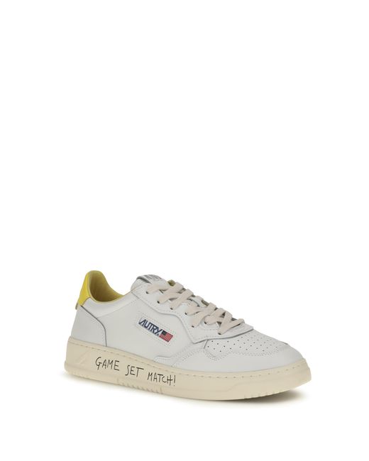 Autry White Sneakers Medalist Low Game Set Match Trainers for men