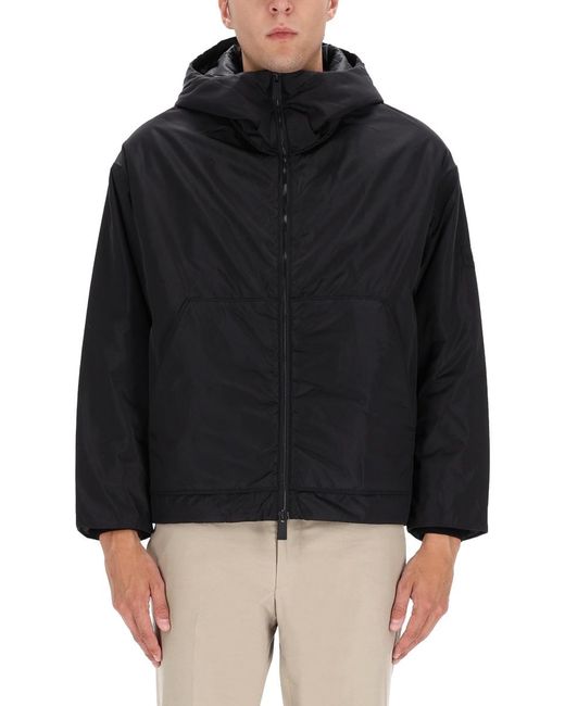 Premiata Black Hooded Jacket Polyamide for men