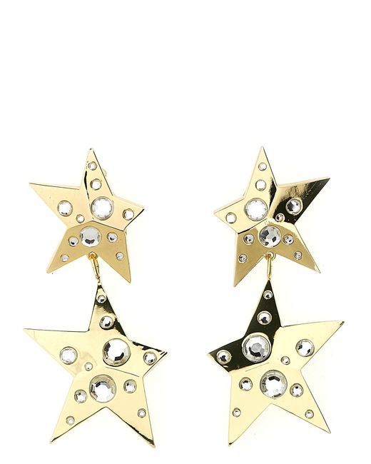 Area Metallic 'Crystal Star Drop' Earrings