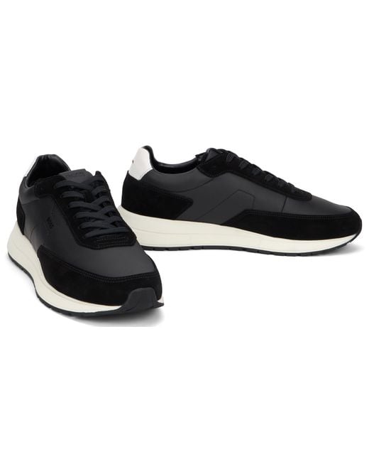 Boss Black Sneakers Vinston Cow Hide Trainers for men