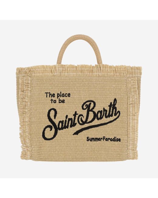 Mc2 Saint Barth Natural Colette Tote Bag With Logo