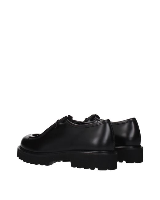 Max Mara Black Derby Track Leather