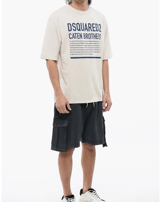 DSquared² White Loose Fit Logo T-Shirt Clothing Polo & T-Shirts for men