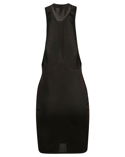 Saint Laurent Black Short-Length Sleeveless Dress