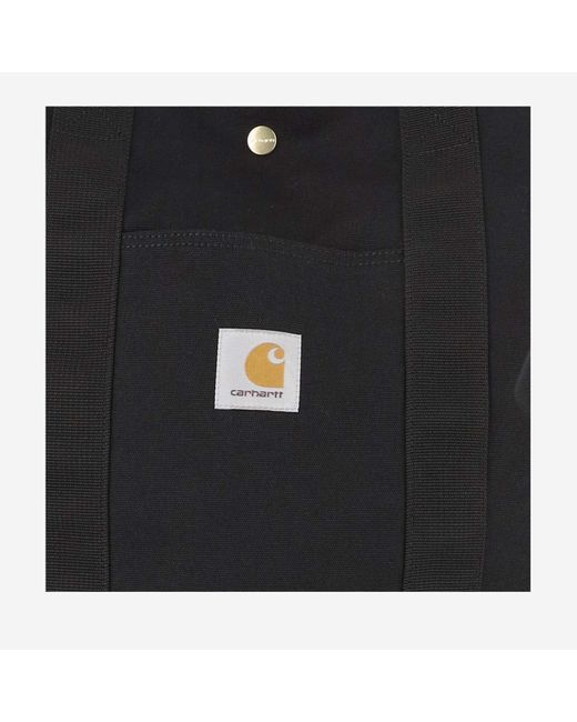 Carhartt Black Canvas Tote Bag With Logo for men