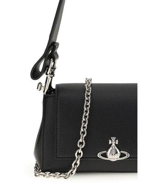 Vivienne Westwood Black Orb Shoulder Bag