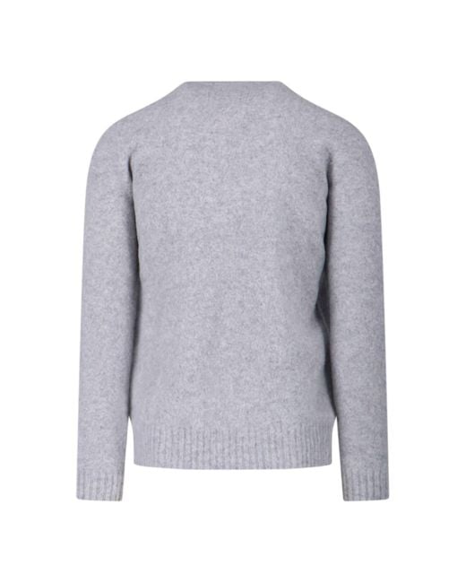 Drumohr Gray Wool Sweater for men