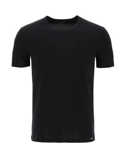 Tom Ford Black Crew Neck T Shirt for men