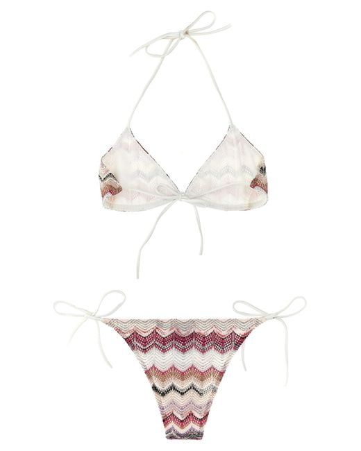 Missoni White Triangle Bikini Set