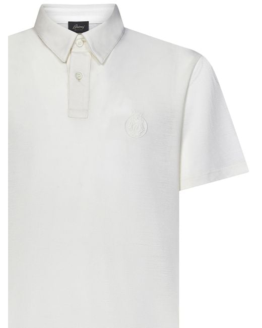 Brioni White Polo Shirt for men