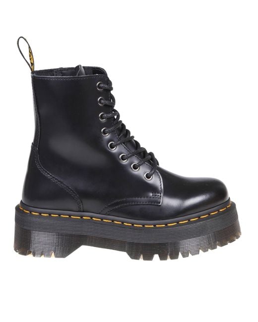 Dr. Martens Audrick Chelsea Platform Boots In Leather in Nero (Black