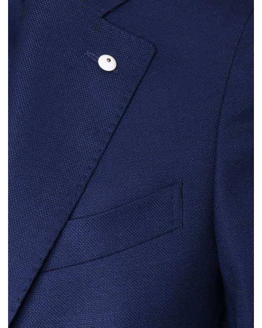 L.b.m. 1911 Blue Single-Breasted Blazer for men