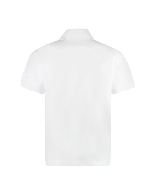 Palm Angels White Cotton-Piqué Polo Shirt for men