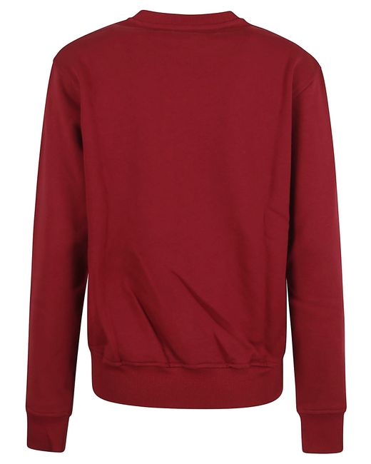 Fiorucci Red Burgundy Dreaming Of You Print Crewneck Sweatshirt