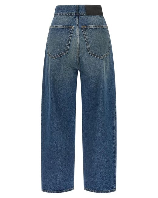 MM6 by Maison Margiela Blue Straight Leg Jeans Cotton
