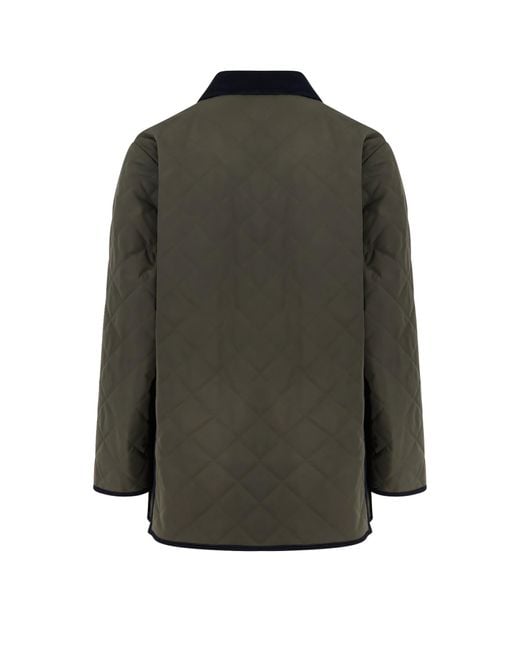 Valentino Gray Quilted Jacket With Vlogo Signature Patch for men