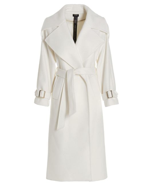 Liu Jo White Belted Coat
