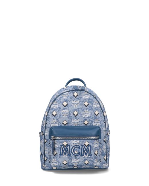 MCM Backpack in Blue Lyst