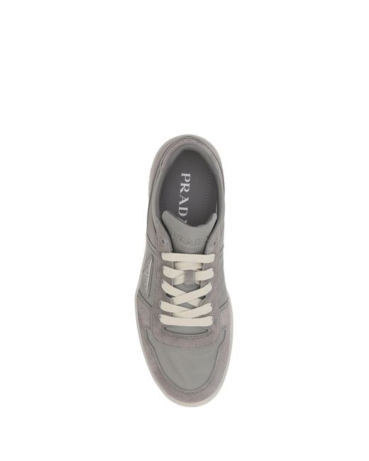 Prada Gray Suede Leather Sneakers for men