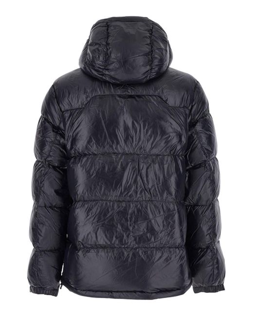 Polo Ralph Lauren Black Down Jacket With Patent Effect And Embroidered Pony Logo On Chest for men